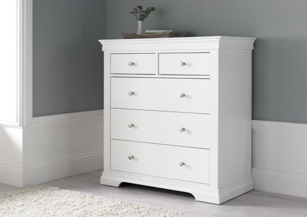 Atilano White Chest of Drawers