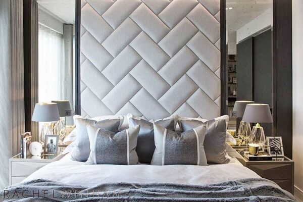 Gorgeous Luxury Bed with tall Wall panel headboard - Image 2