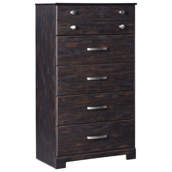 Queen Brown Finished 5 Drawer Chest - Image 3